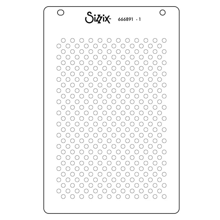 Rock the Dots 3D Embossing Folder with A6 Stencil - Stacey Park - Sizzix