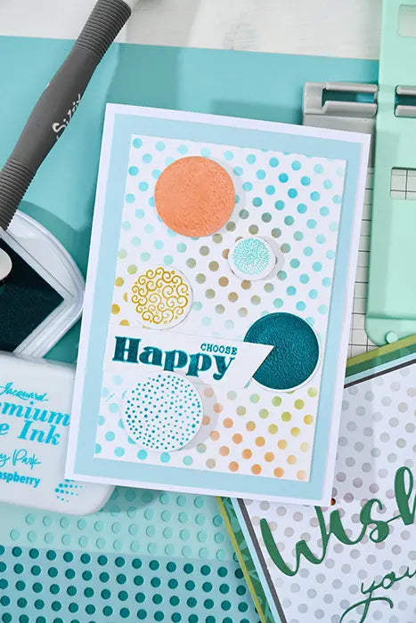 Rock the Dots 3D Embossing Folder with A6 Stencil - Stacey Park - Sizzix