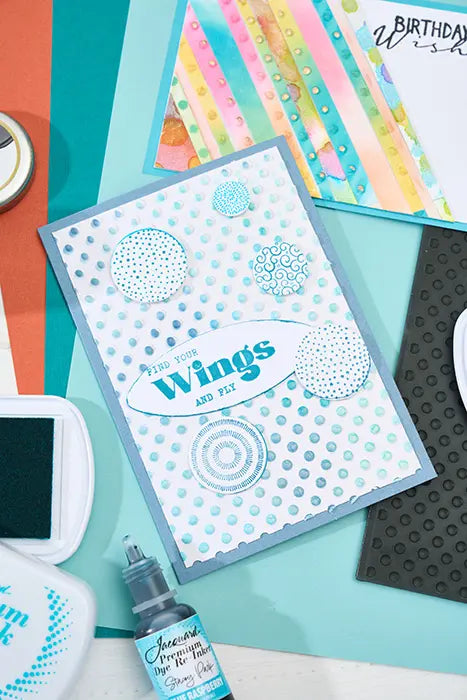 Rock the Dots 3D Embossing Folder with A6 Stencil - Stacey Park - Sizzix