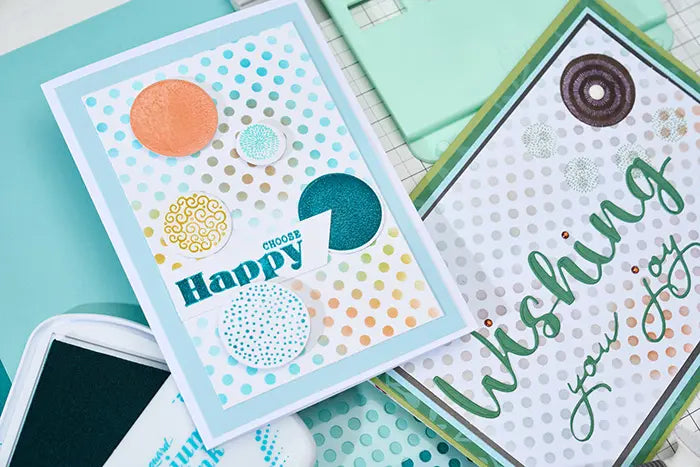 Rock the Dots 3D Embossing Folder with A6 Stencil - Stacey Park - Sizzix