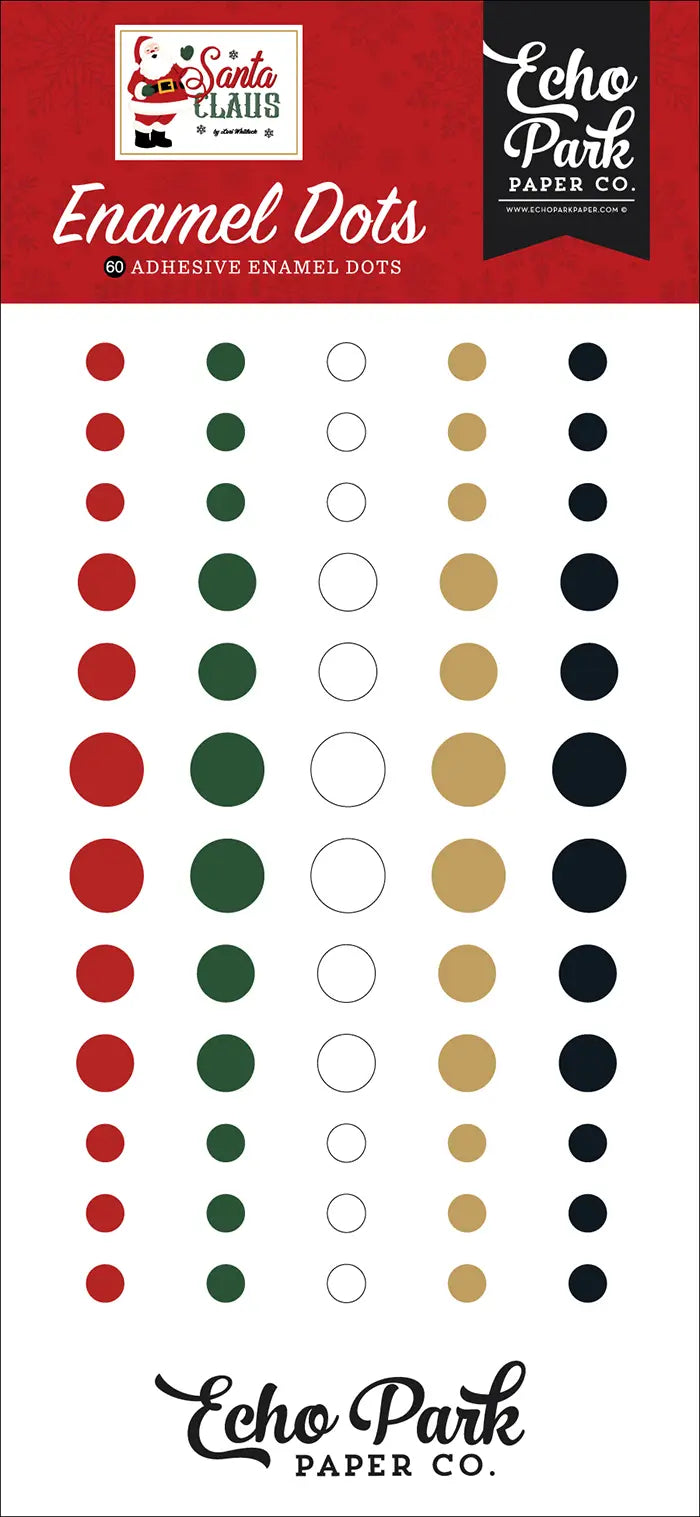 Santa Claus Enamel Dot Stickers - Echo Park