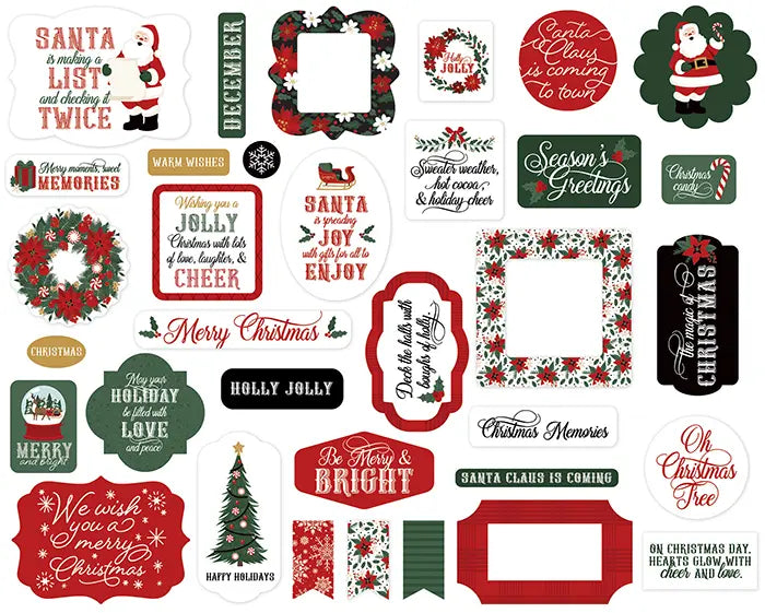 Santa Claus Ephemera Die Cuts - Echo Park