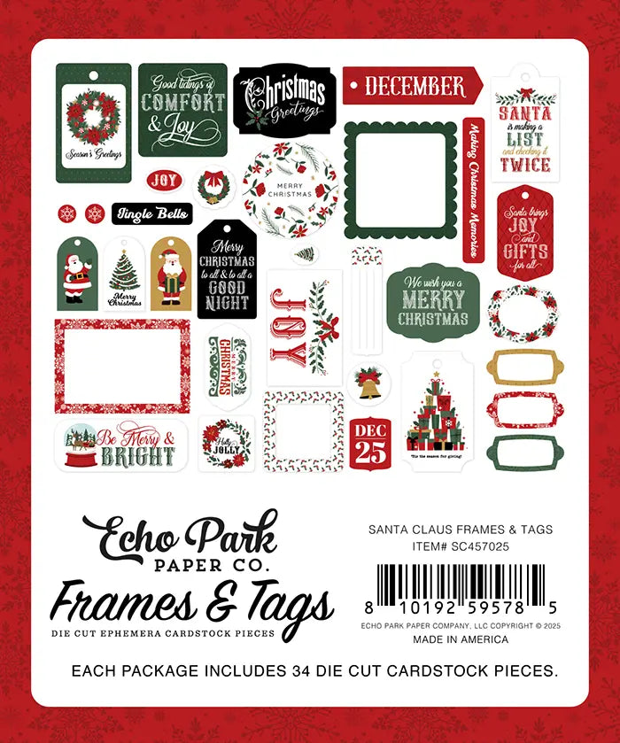 Santa Claus Frames & Tags - Echo Park
