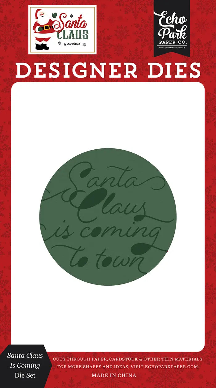 Santa Claus Is Coming Circle Die Set - Echo Park