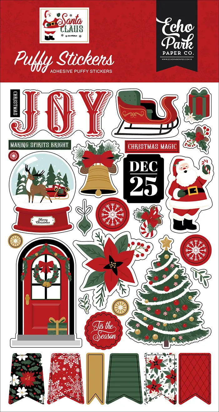 Santa Claus Puffy Stickers - Echo Park