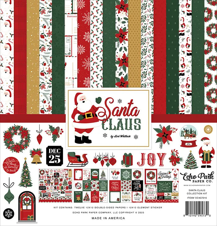 Santa Claus Scrapbook Collection Kit, 12" x 12" - Echo Park