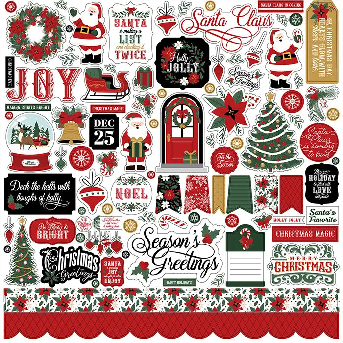 Santa Claus Scrapbook Collection Kit, 12" x 12" - Echo Park