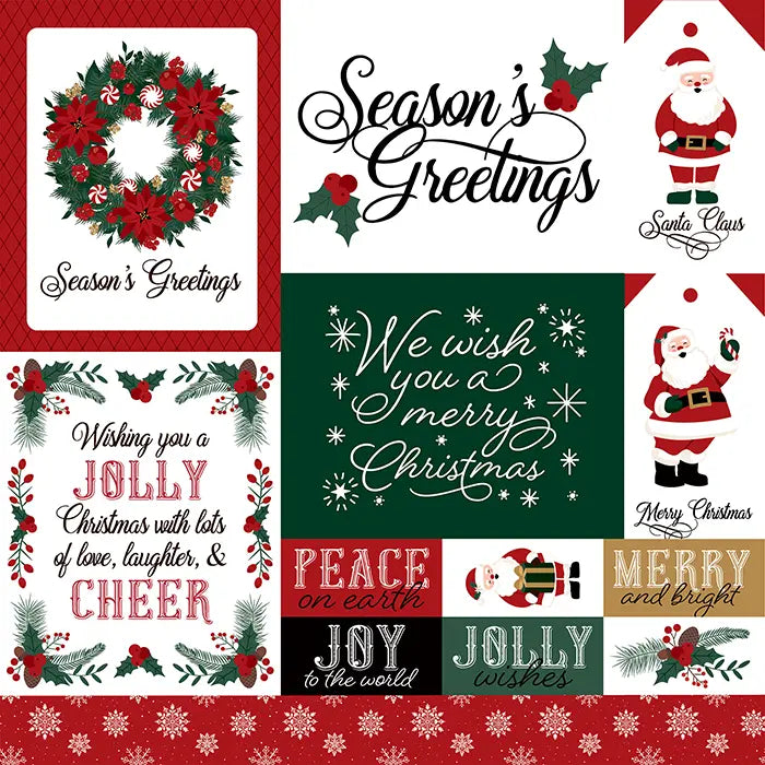 Santa Claus Scrapbook Collection Kit, 12" x 12" - Echo Park