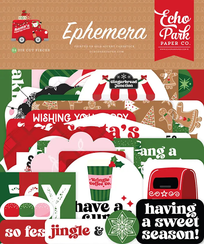 Santa's Christmas Delivery Ephemera Die Cuts - Echo Park
