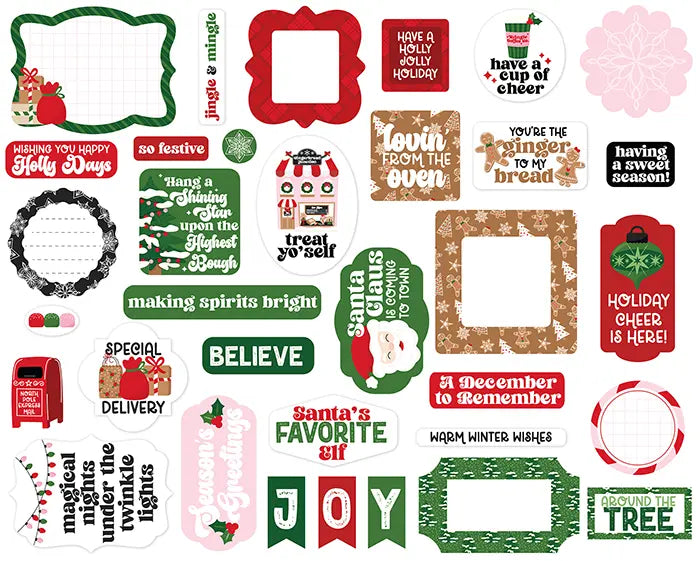 Santa's Christmas Delivery Ephemera Die Cuts - Echo Park