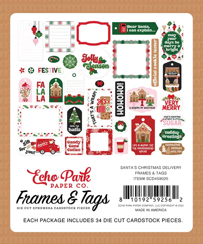 Santa's Christmas Delivery Frames & Tags - Echo Park
