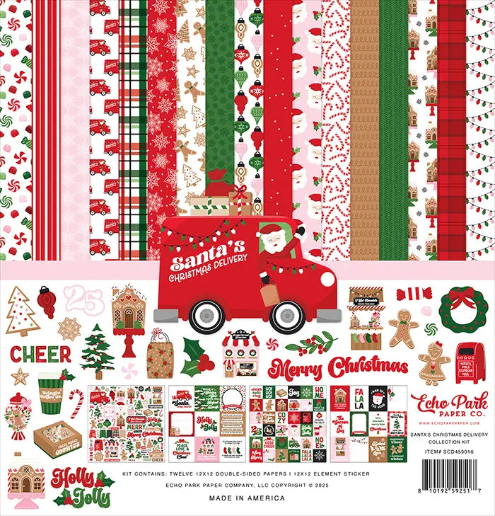 Santa's Christmas Delivery Scrapbook Collection Kit, 12" x 12" - Echo Park
