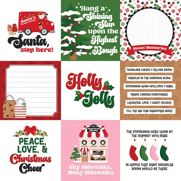 Santa's Christmas Delivery Scrapbook Collection Kit, 12" x 12" - Echo Park