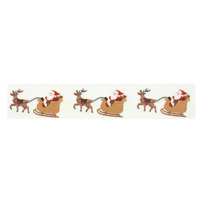 Santa's Sleigh And Reindeer Washi Tape - Christmas Village - Carta Bella