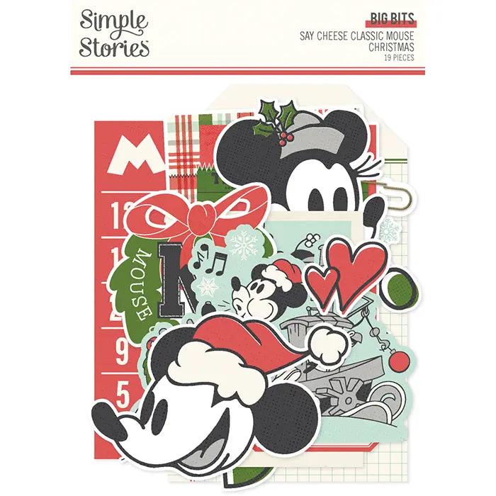 Say Cheese Classic Mouse Christmas Big Bits & Pieces - Simple Stories