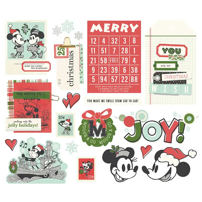 Say Cheese Classic Mouse Christmas Big Bits & Pieces - Simple Stories