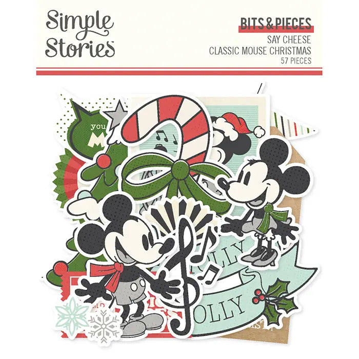 Say Cheese Classic Mouse Christmas Bits & Pieces - Simple Stories