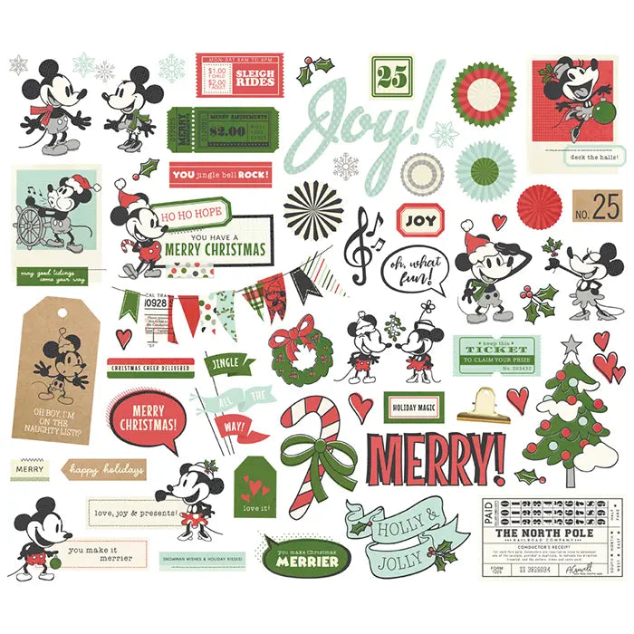 Say Cheese Classic Mouse Christmas Bits & Pieces - Simple Stories