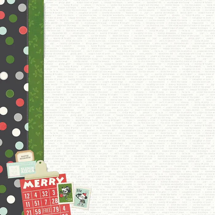 Say Cheese Classic Mouse Christmas Scrapbook Collection Kit, 12" x 12" - Simple Stories