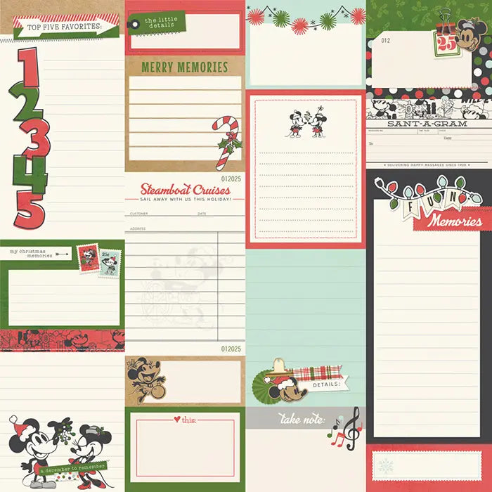 Say Cheese Classic Mouse Christmas Scrapbook Collection Kit, 12" x 12" - Simple Stories