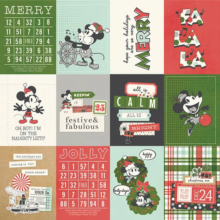 Say Cheese Classic Mouse Christmas Scrapbook Collection Kit, 12" x 12" - Simple Stories