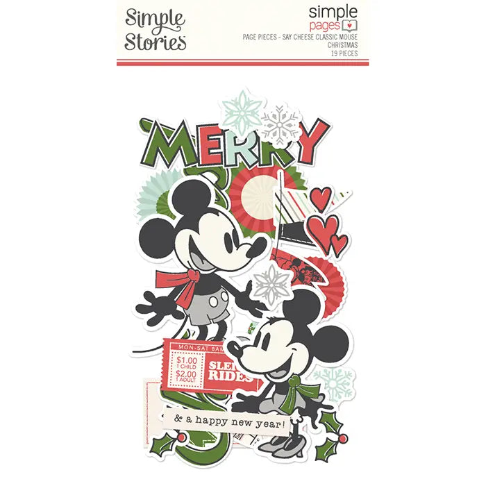 Say Cheese Classic Mouse Christmas Simple Pages Page Pieces - Simple Stories