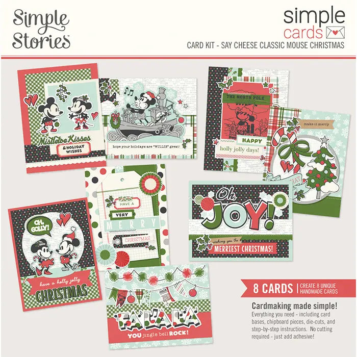 Say Cheese Classic Mouse Christmas Simple Cards Card Kit - Simple Stories