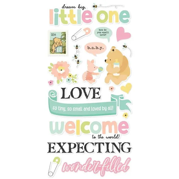 Say Cheese Classic Pooh Baby Foam Stickers - Simple Stories