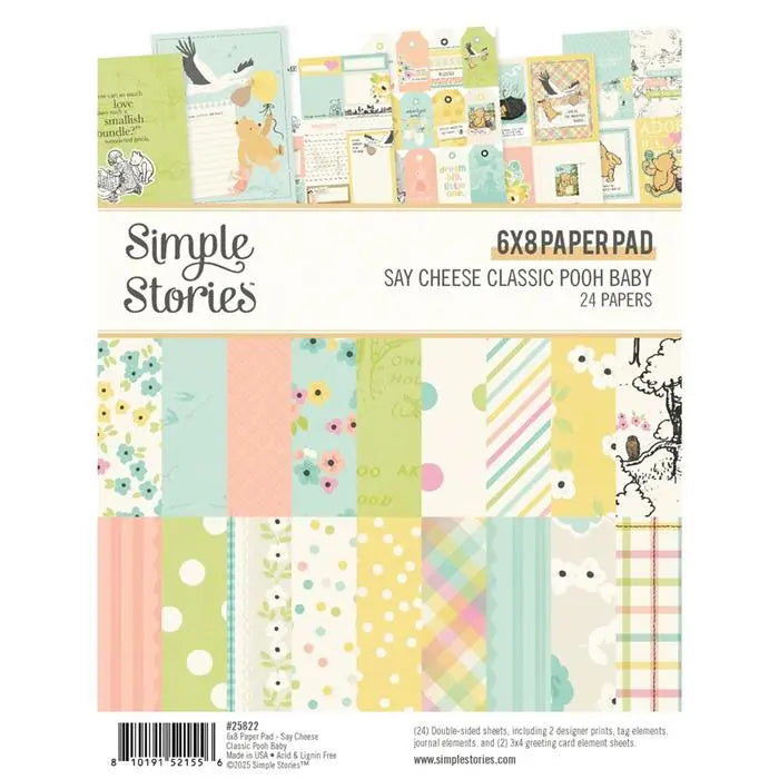 Say Cheese Classic Pooh Baby Pad, 6" x 8" - Simple Stories