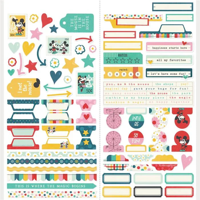 Say Cheese Happiest Place Cardstock Stickers Basics - Simple Stories