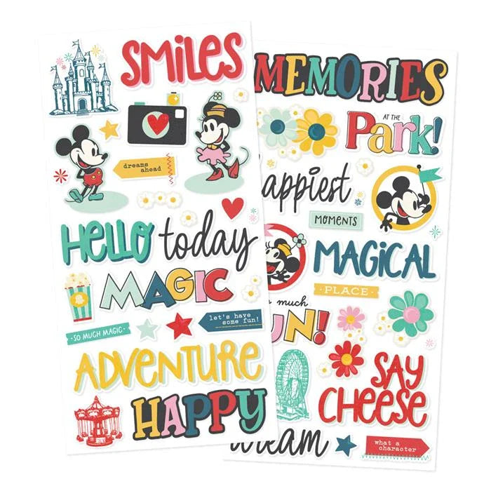 Say Cheese Happiest Place Foam Stickers - Simple Stories