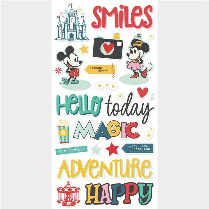 Say Cheese Happiest Place Foam Stickers - Simple Stories