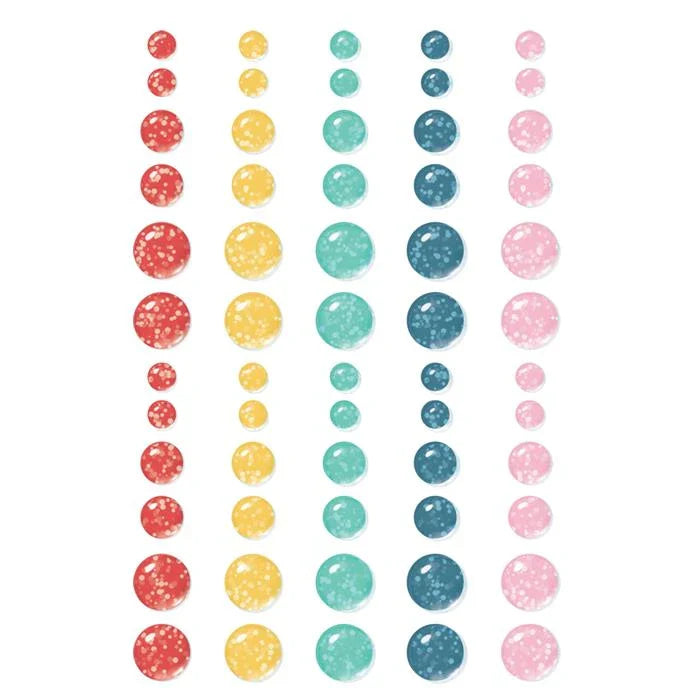 Say Cheese Happiest Place Glitter Enamel Dots - Simple Stories