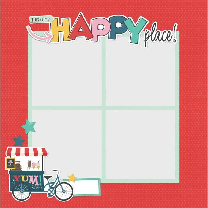 Say Cheese Happiest Place Simple Pages Page Pieces - Simple Stories