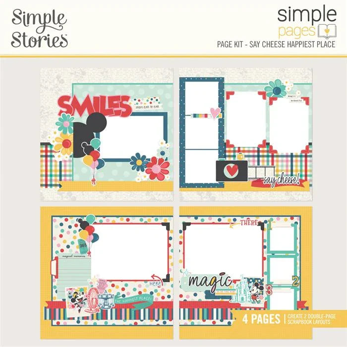 Say Cheese Happiest Place Simple Pages Page Kit - Simple Stories