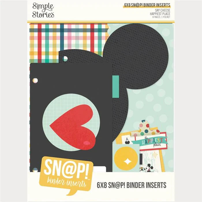 Say Cheese Happiest Place SN@P! Binder Inserts 6" X 8" - Simple Stories
