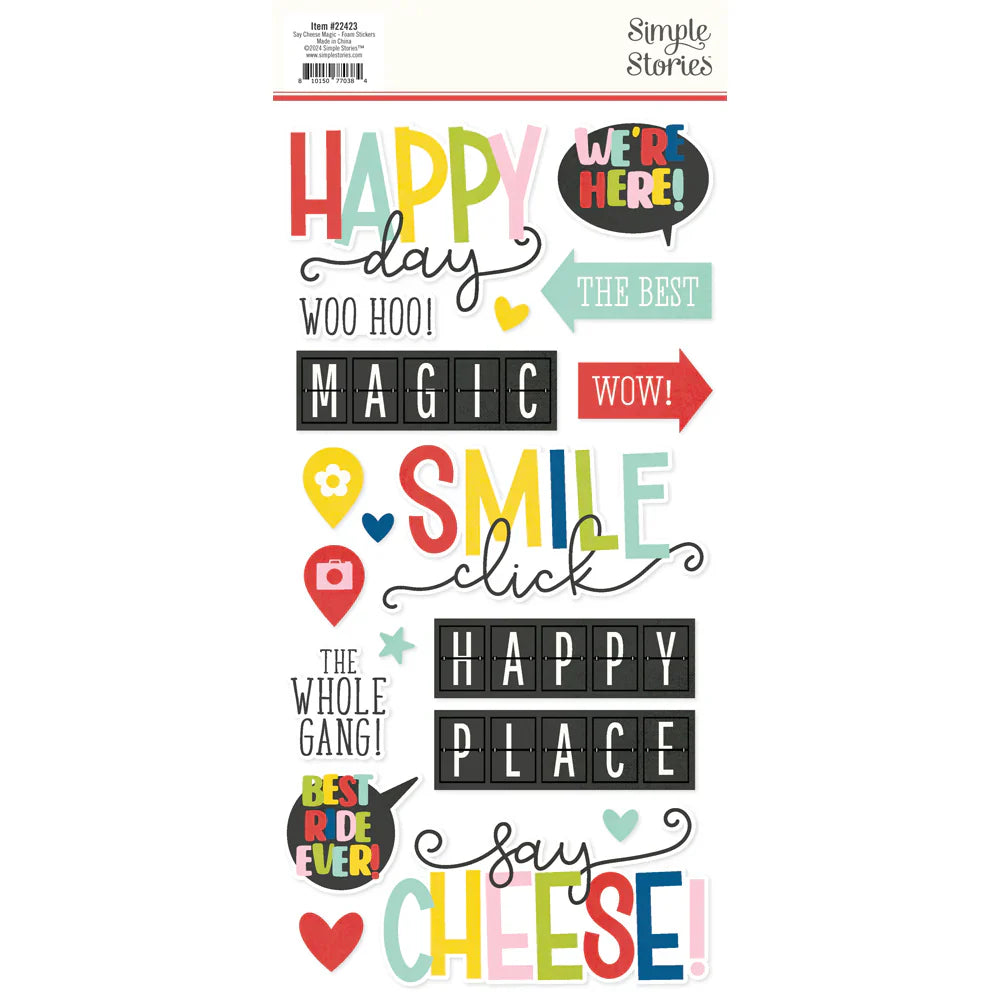 Say Cheese Magic Foam Stickers - Simple Stories