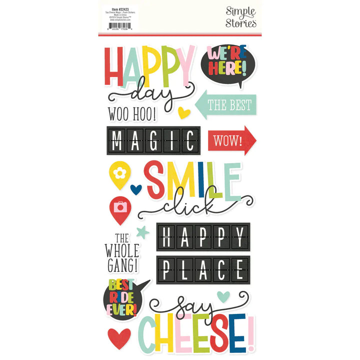 Say Cheese Magic Foam Stickers - Simple Stories