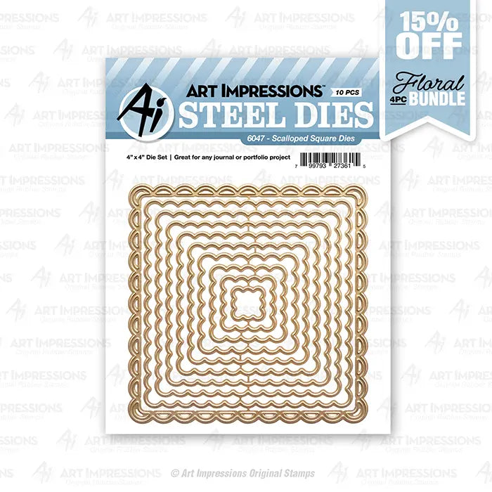 Scalloped Square Dies - Art Impressions