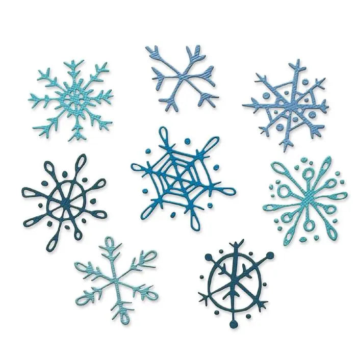 Scribbly Snowflakes Thinlits Die Set Die Set 8PK - Back from the Vault - Tim Holtz - Sizzix