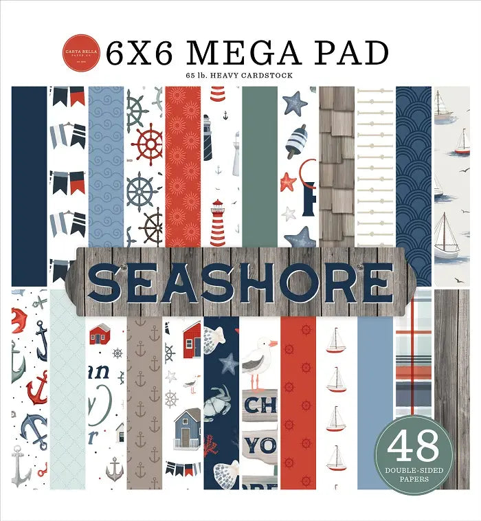 Seashore Cardmakers Mega Pad, 6" x 6" - Carta Bella