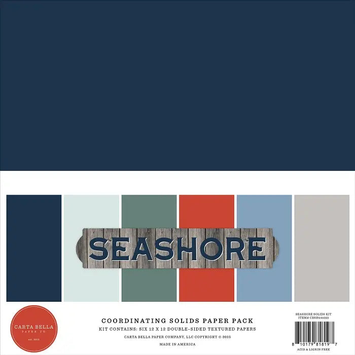 Seashore Solids Kit, 12" x 12" - Carta Bella