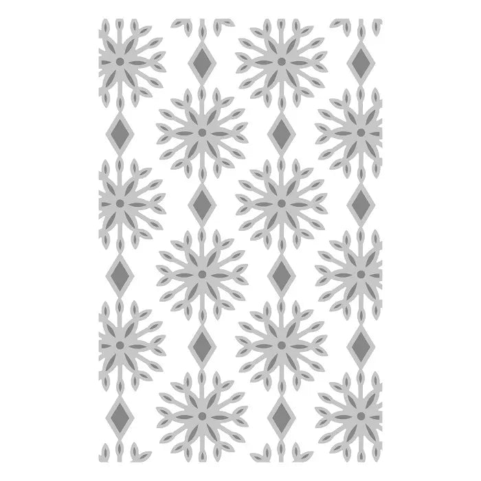 Shimmering Snowflakes Multi-Level Textured Impressions Mini Embossing Folder - Jennifer Ogborn - Sizzix