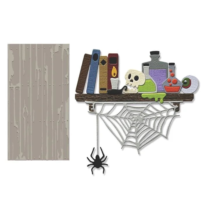 Laboratory Side Order Thinlits Die Set 2D Texture Fades by Tim Holtz (Vault) - Halloween Collection - Sizzix