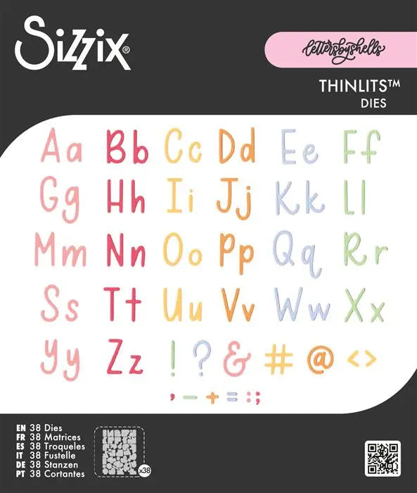 Simple Letters Thinlits Die Set Die Set 37PK - Letters by Shells - Shelly Kim - Sizzix
