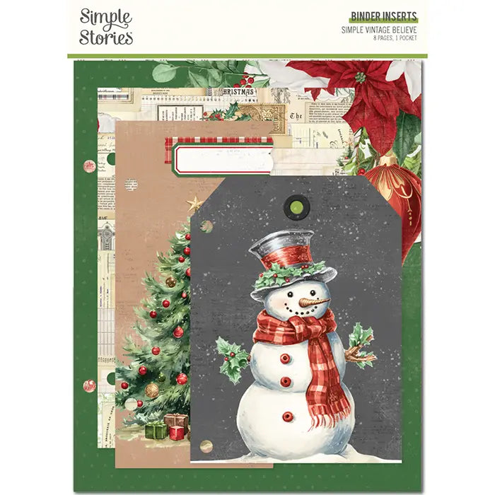 Simple Vintage Believe Binder Inserts, 6" x 8" - Simple Stories