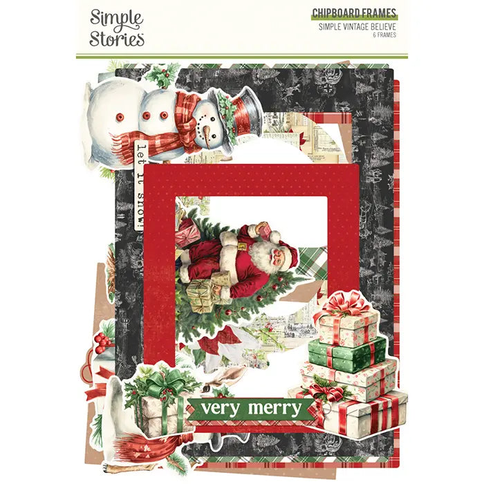 Simple Vintage Believe Chipboard Frames - Simple Stories