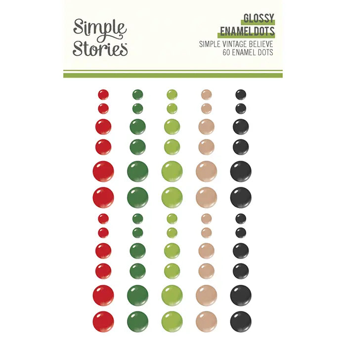 Simple Vintage Believe Glossy Enamel Dots - Simple Stories