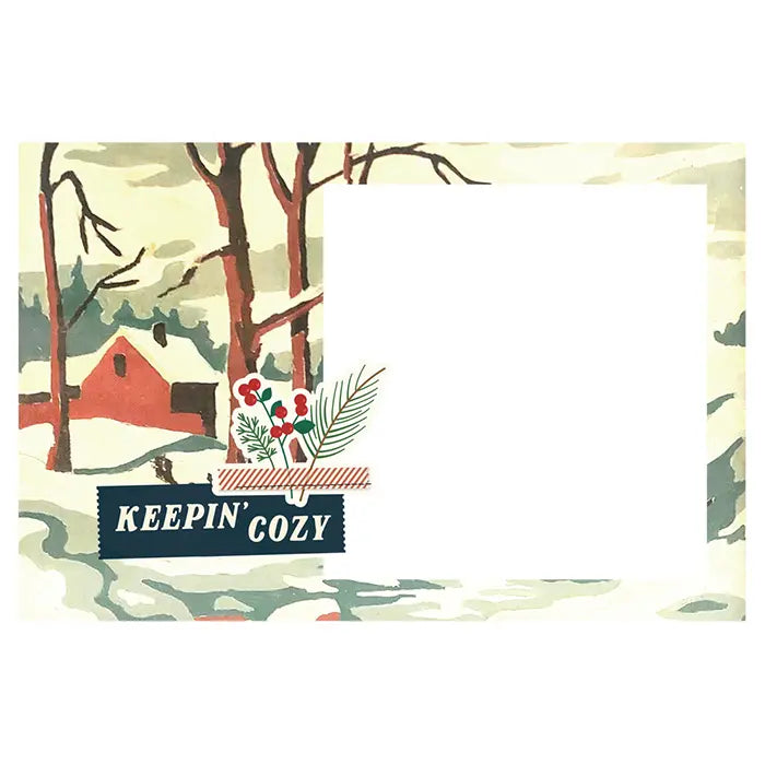 Simple Vintage Flannel Season Chipboard Frames - Simple Stories