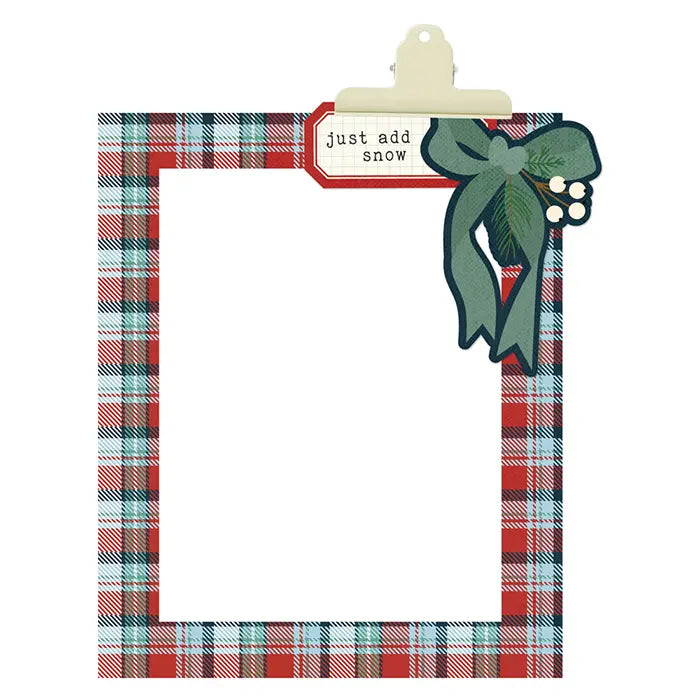 Simple Vintage Flannel Season Chipboard Frames - Simple Stories